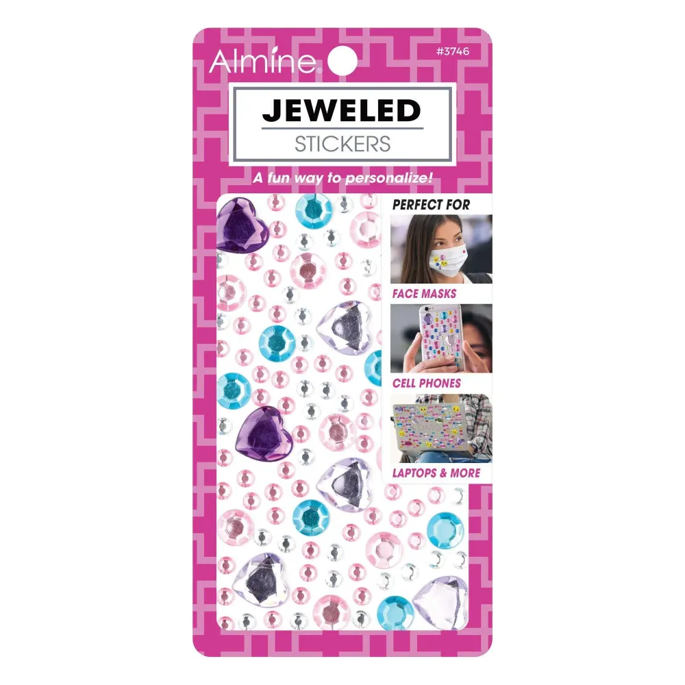 Almine Jeweled Stickers, Assorted Blue