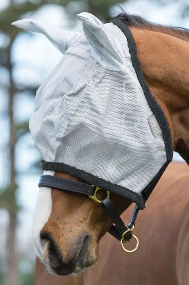 Amigo Fly Mask Silver/ Dark Grey F