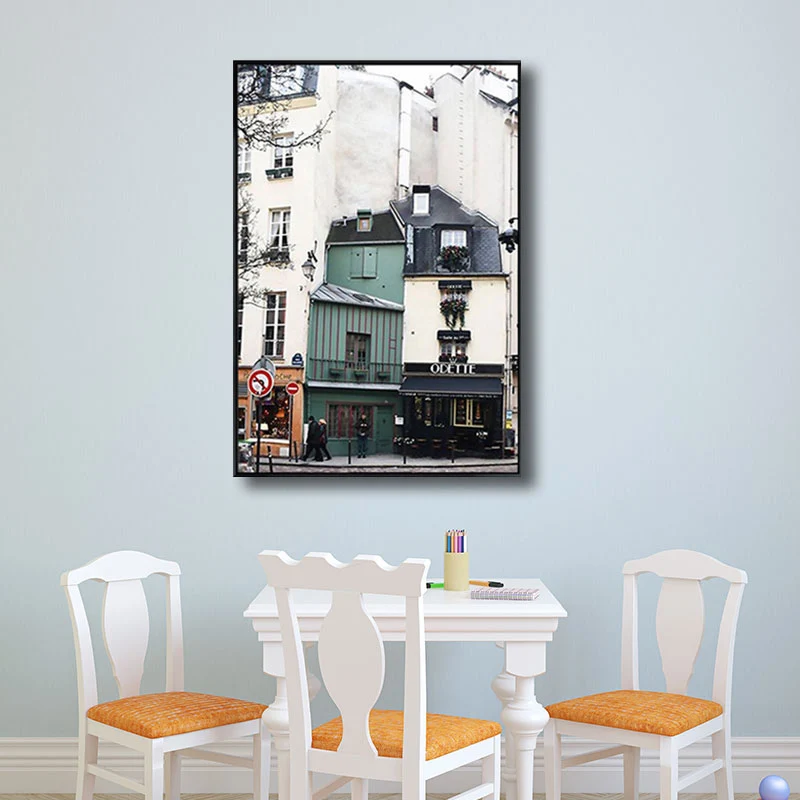 Architectuur Wall Art Decor voor salon verpakt canvasdoek wit voor decoratief, meerdere maten beschikbaar