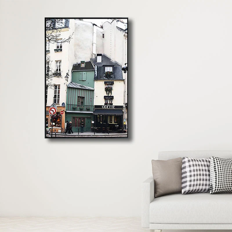 Architectuur Wall Art Decor voor salon verpakt zeildoek wit voor decoratief, meerdere maten beschikbaar
