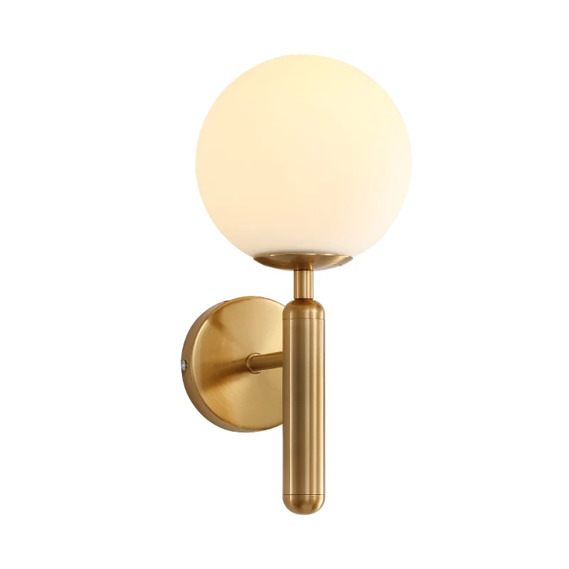 Ball Shade Gang Wandkandelaar Verlichting Glas 1-kops minimalistisch wandgemonteerd helder