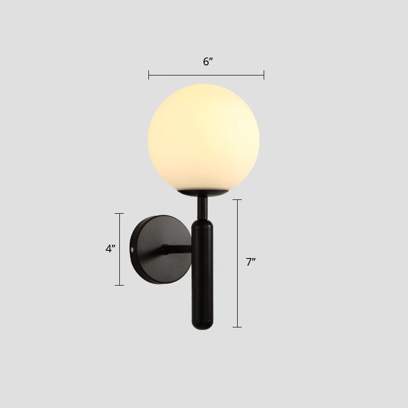 Ball Shade Gang Wandkandelaar Verlichting Glas 1-kops minimalistisch wandgemonteerd helder