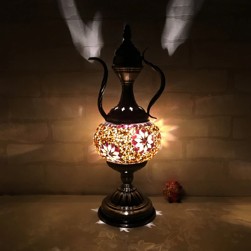 Ball Task Lighting Klassiek Chocolade/Rood-Roze/Koffieglas 1 Kop Woonkamer Nachttafellamp