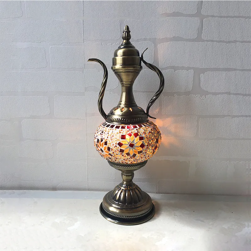 Ball Task Lighting Klassiek Chocolade/Rood-Roze/Koffieglas 1 Kop Woonkamer Nachttafellamp