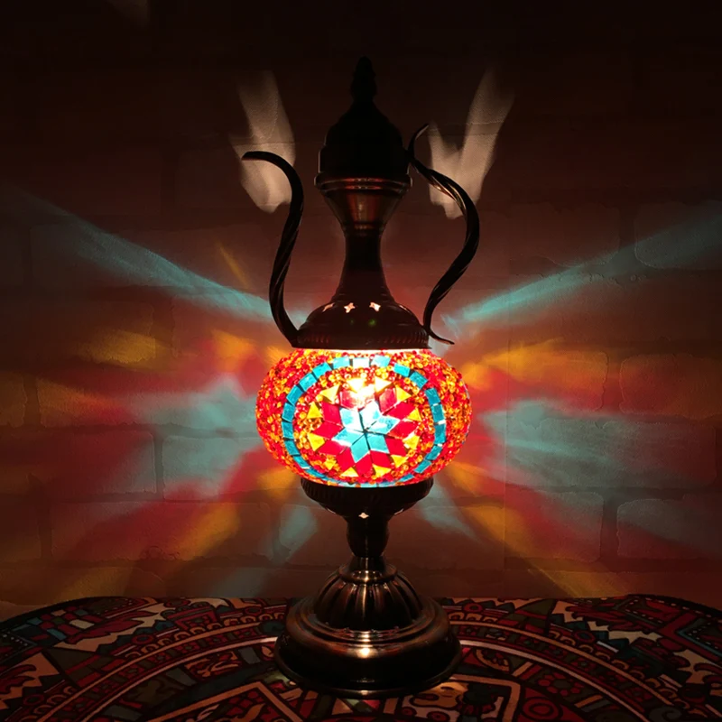 Ball Task Lighting Klassiek Chocolade/Rood-Roze/Koffieglas 1 Kop Woonkamer Nachttafellamp