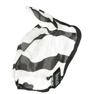 Buzz-Off Zebra Fly Mask Black/White XL