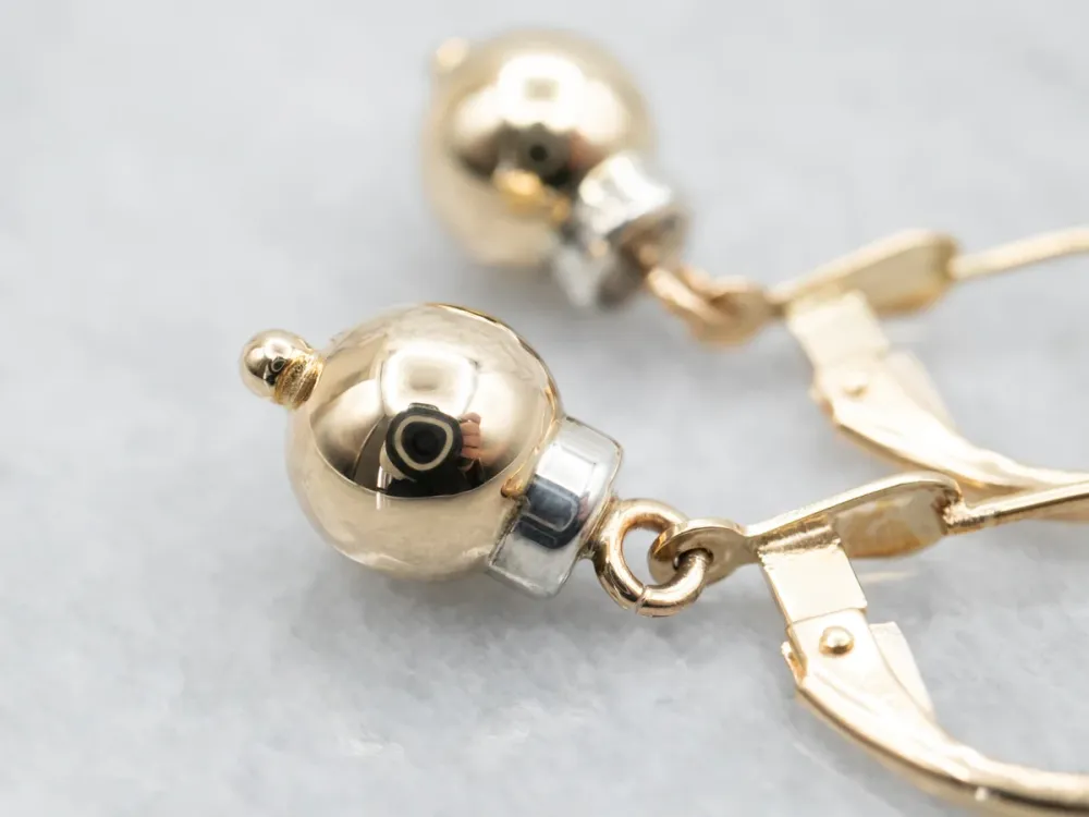 Cape Cod Goud Ball Drop Earrings