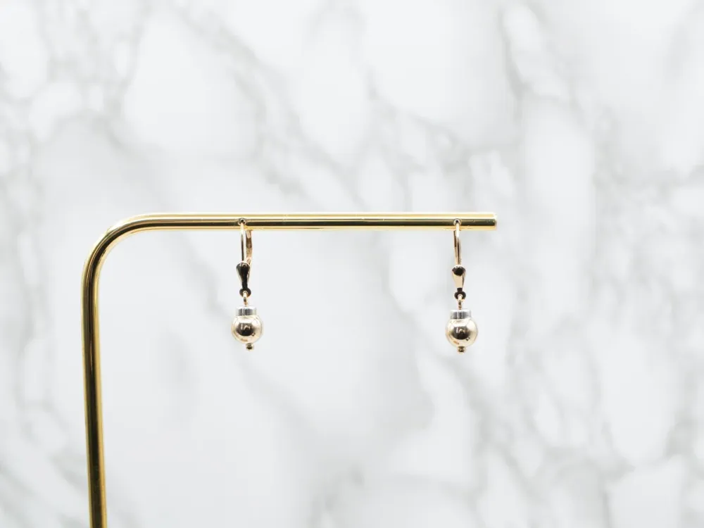 Cape Cod Goud Ball Drop Earrings