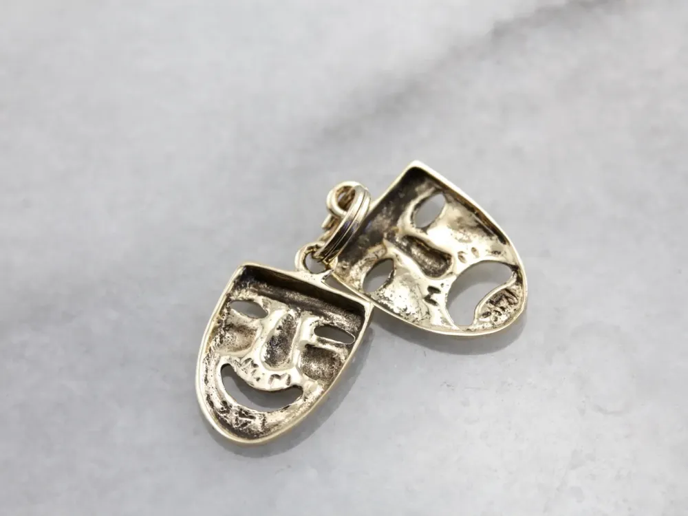 Comedy and Tragedy Masks Charm, Gouden Drama Masks