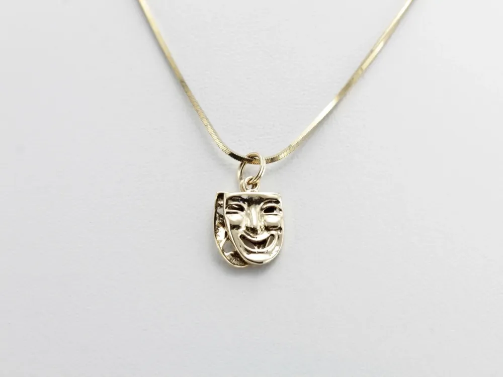 Comedy and Tragedy Masks Charm, Gouden Drama Masks