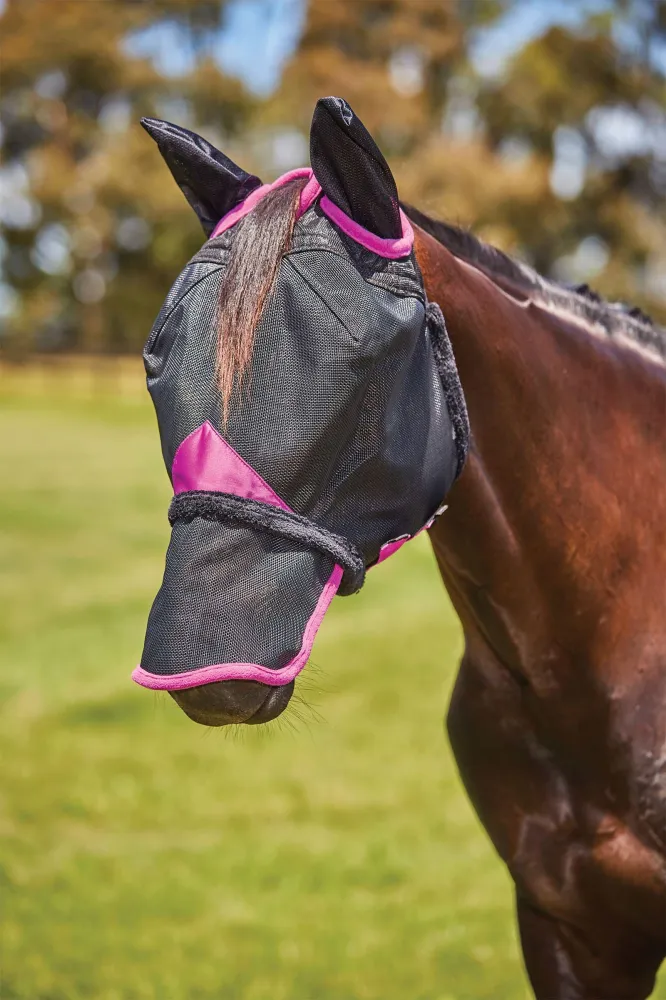 Comfitec Compleet Durable Mesh Mask Ears and Nose Black/Purple SHP