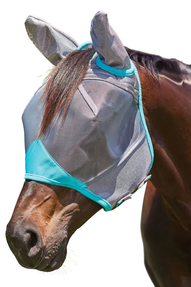 Comfitec Deluxe Fine Netstof Mask Ears Grey/Turquoise SHP