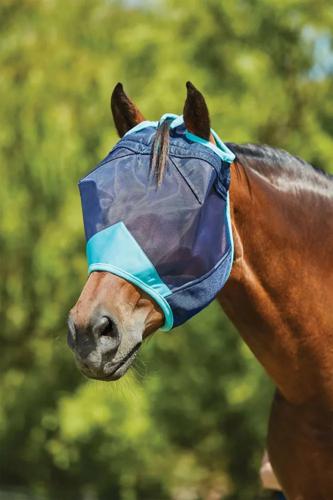 Comfitec Verzorgd Fine Mesh Mask Navy/ Turquoise Mini