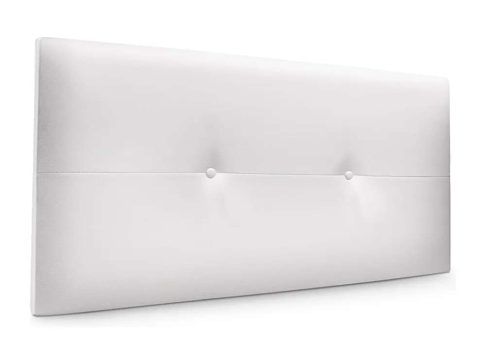 DHOME Kunstlederen hoofdeinde met knopen 90x50cm Bedden 80/90 - Wit