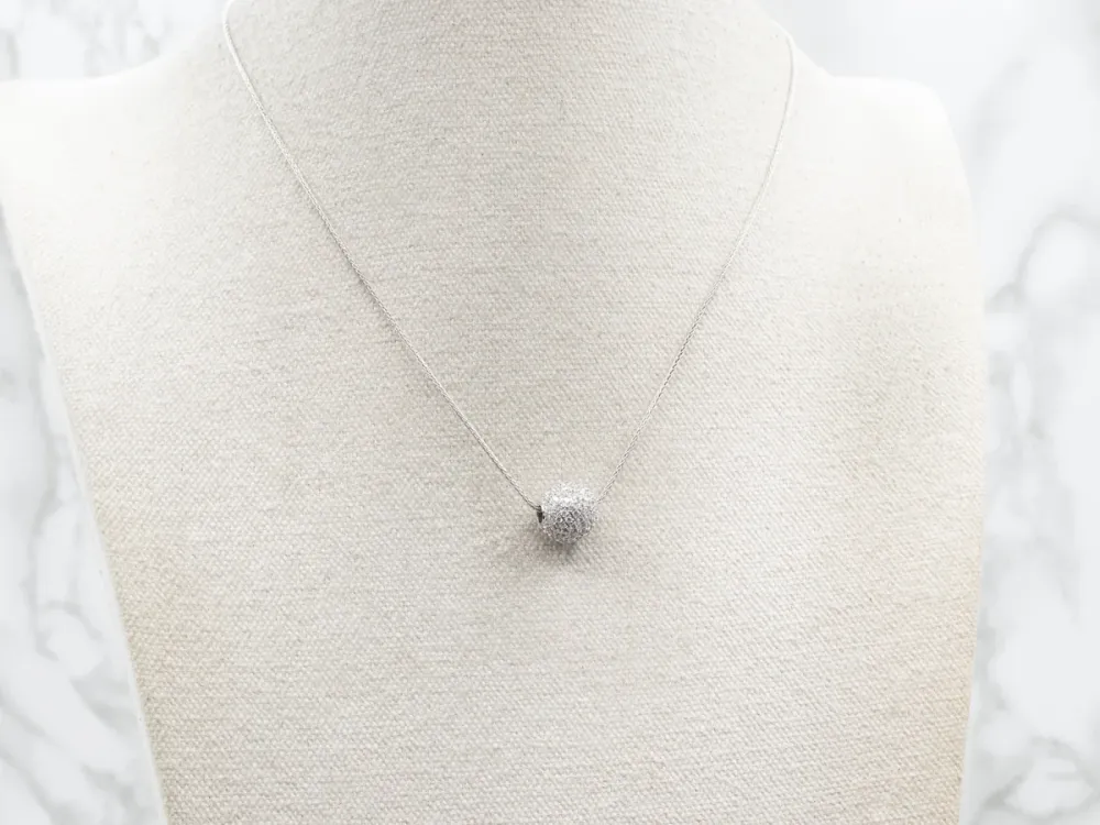 Diamond Encrusted Beaded Ball Necklace