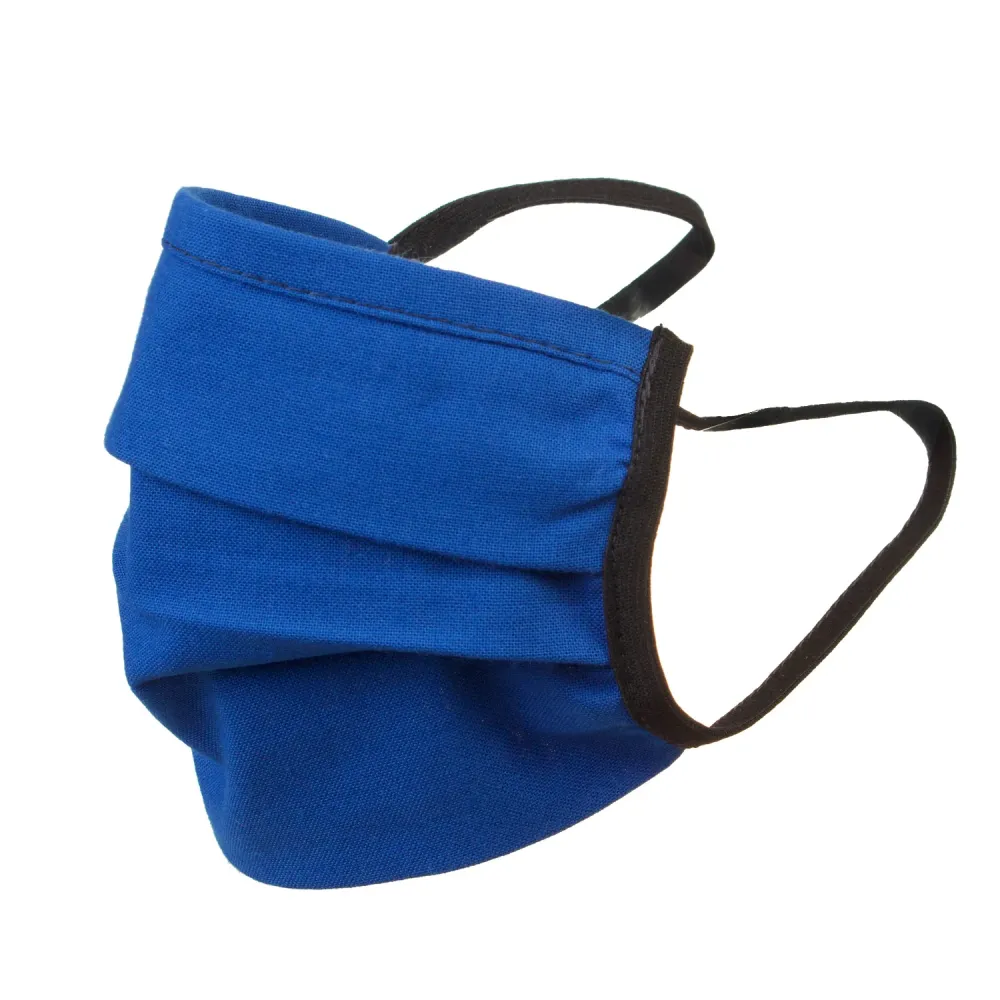 Dubbelzijdig marineblauw katoenenmasker voor volwassenen