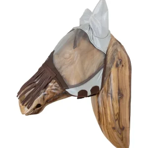 Fly mask classic ears & nose tassels Zilver F
