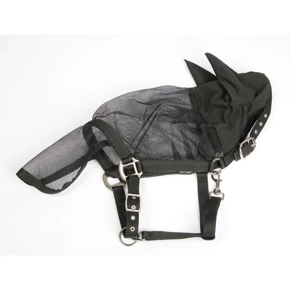Fly Mask Headcollar Ears Koolzwart C