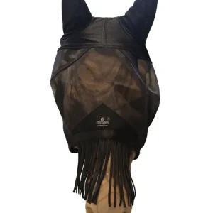 Fly mask tijdloos ears & nose tassels Black C