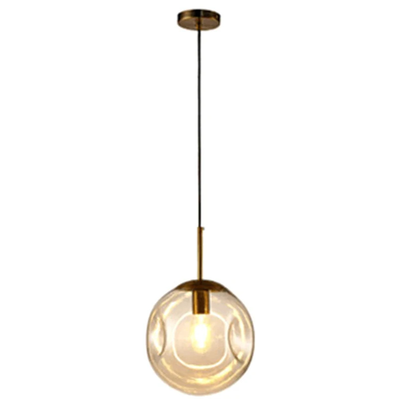 Irregular Glass Ball 1-Light Handzaam Pendant Light Modern Minimalist Hanging Lighting Fixture Dining Room Kitchen Smoke