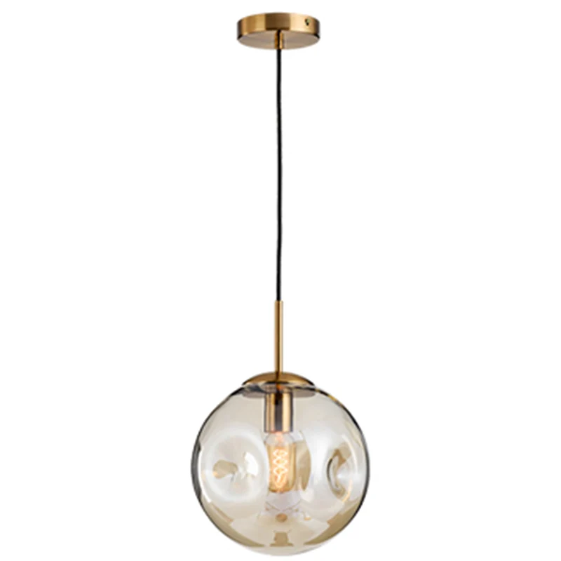 Irregular Glass Ball 1-Light Handzaam Pendant Light Modern Minimalist Hanging Lighting Fixture Dining Room Kitchen Smoke