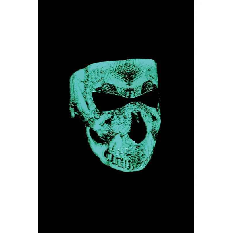 Mascara De Neopreno Neoprene Face Mask Glow Dark Skull