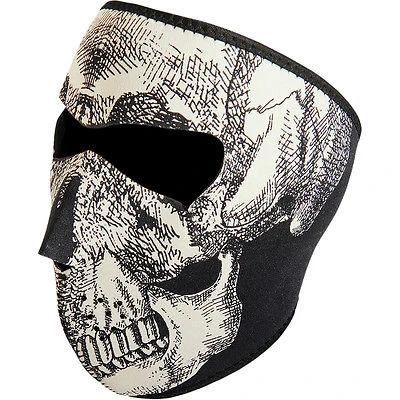 Mascara De Neopreno Neoprene Face Mask Glow Dark Skull