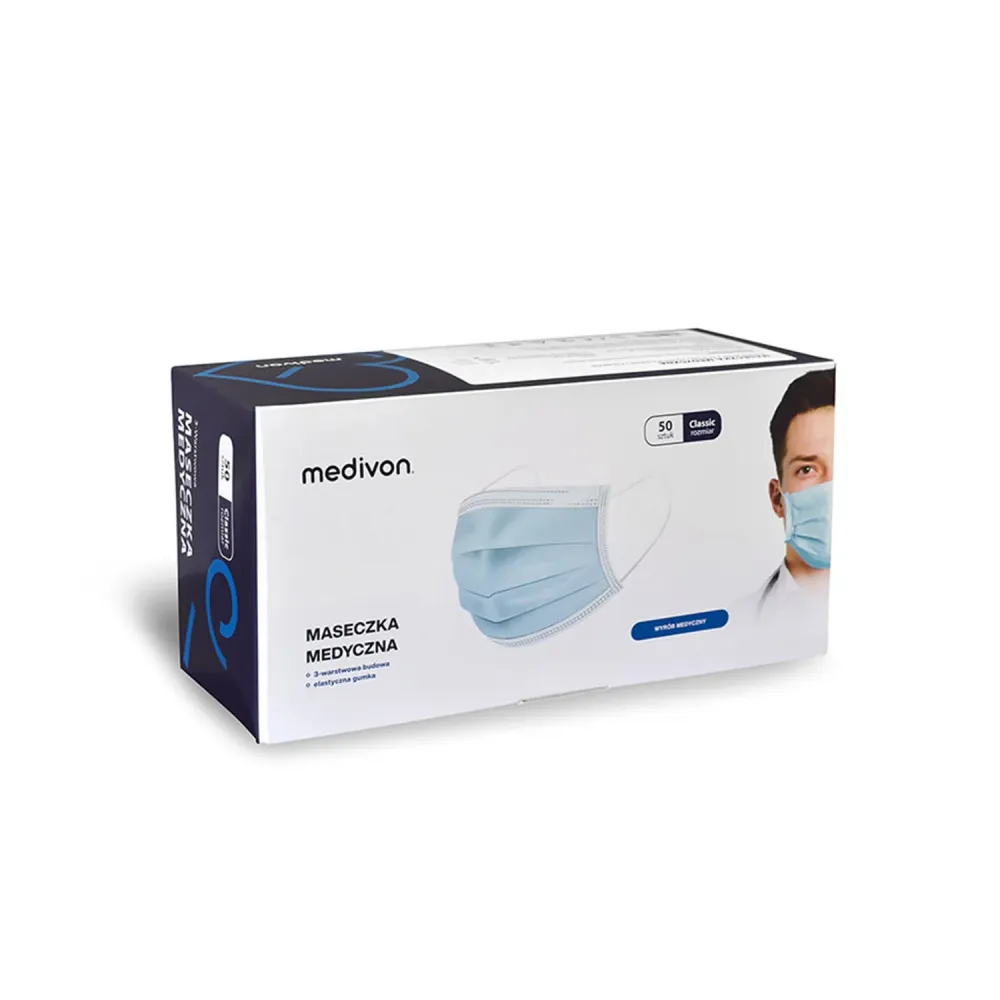 Medivon MDV-4420 antiviraal chirurgisch beschermingsmasker type II, 3-laags, 50 st.