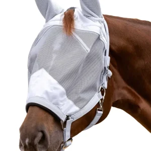 Premium Fly Mask Halter Zilver Grey F