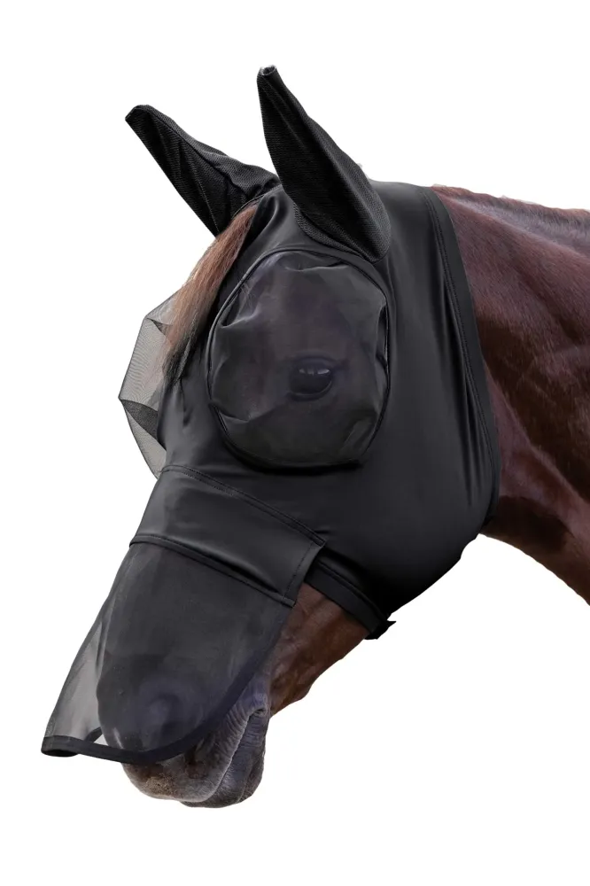 Puck Fly Mask Nose Protection Koolzwart SHP