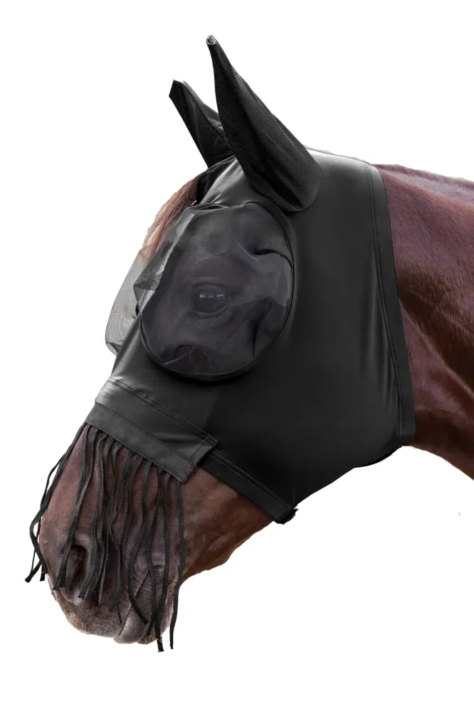 Puck Fly Mask Zip And Nose Fringes Ebbenhout P