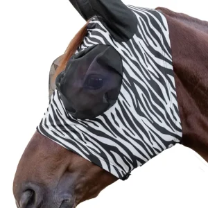 Puck Zebra Fly Mask Black/White X-Full