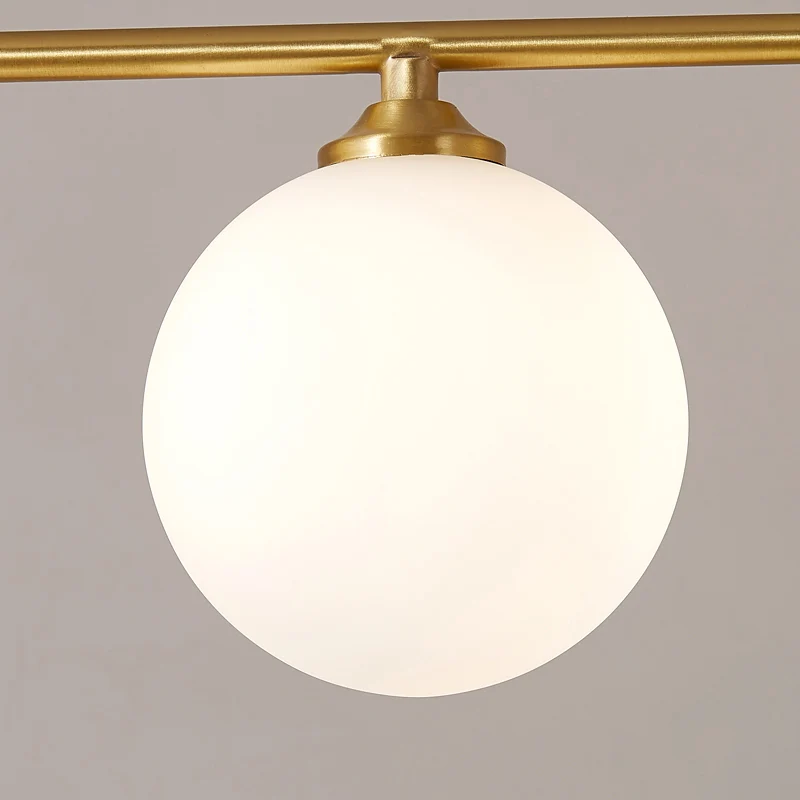 Simplicity Ball hanglamp opaline glazen eetkamer eilandlamp goud