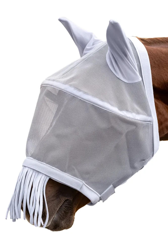 Space Premium Fly Mask Ear and Nose Protection Silver Grey F