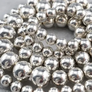 Sterling Kwikzilver Graduated Beaded Ball Necklace