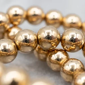 Vintage 14-Karat Goudgeel Gold Beaded Ball