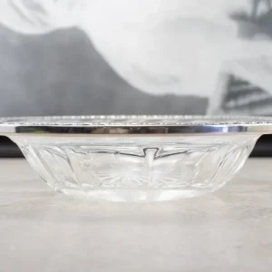 Vintage Sterling Silver and Etched Glass Bowl