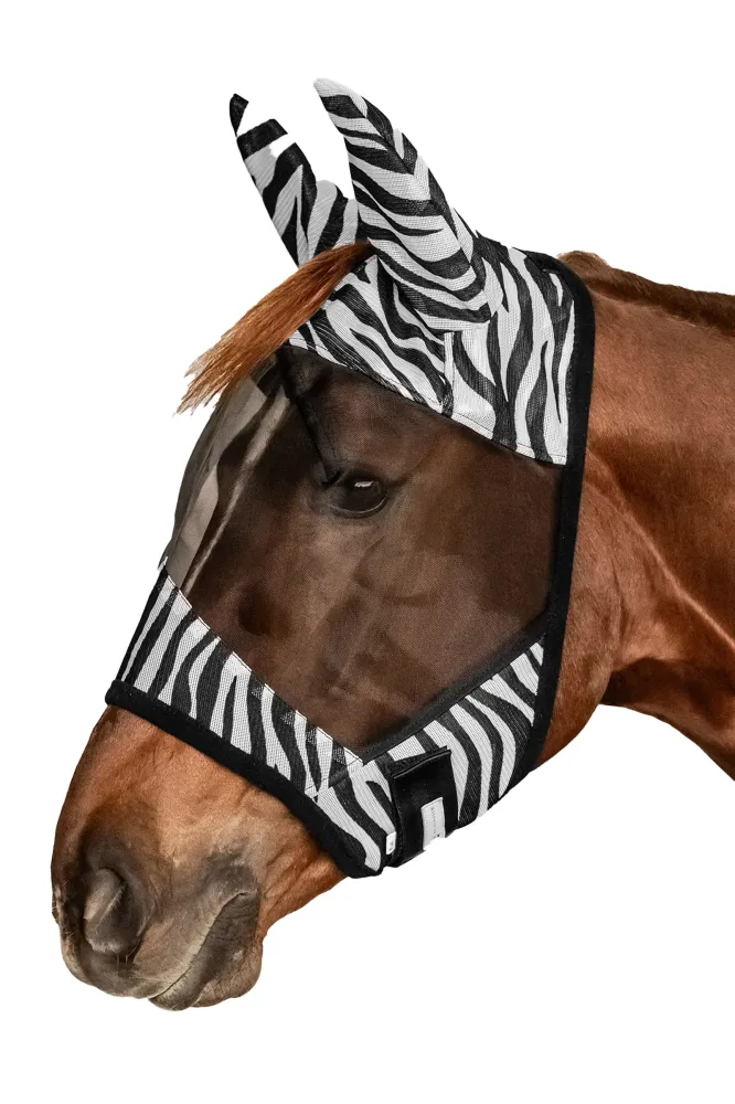 Zebra Fly Mask Black/White SHP