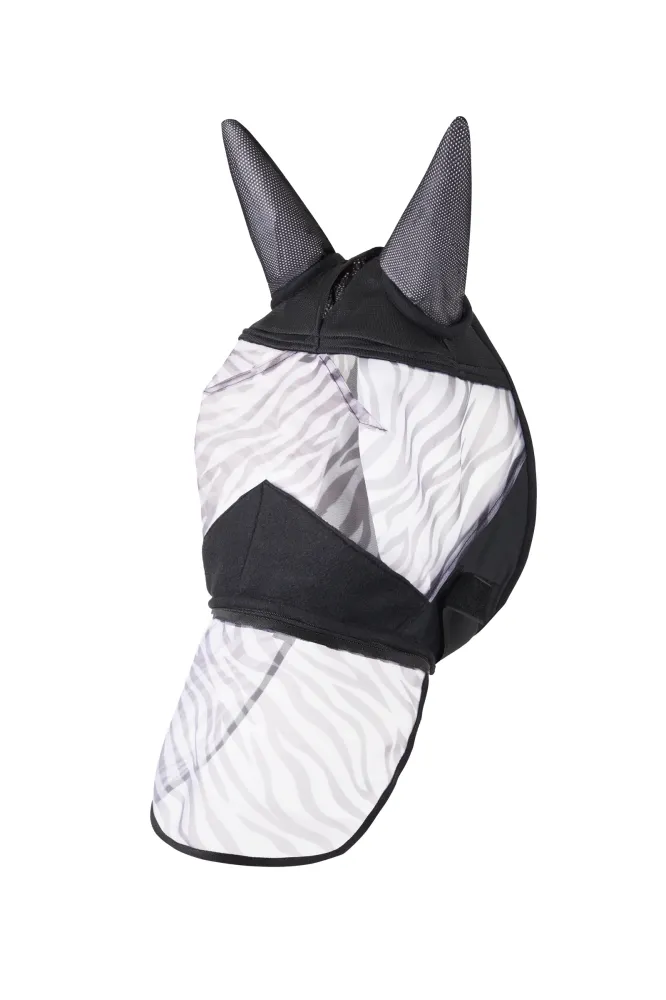 Zebra Fly Mask Ebbenhout XXL
