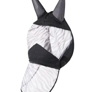 Zebra Fly Mask Ravenzwart XS