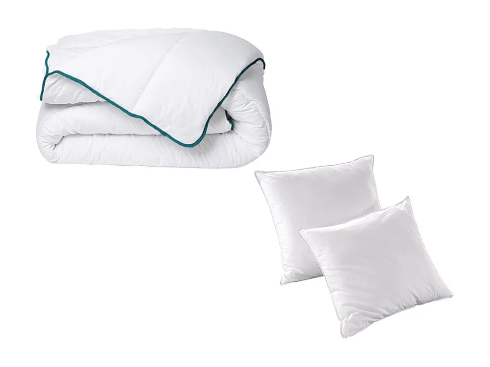 Set warm dekbed 240 x 260 cm + 2 gerecycled hoofdkussens 60 x 60 cm - Koop nu online