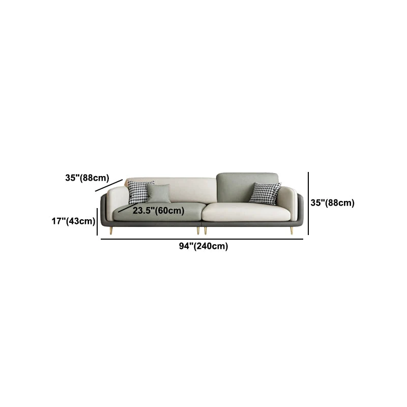 Contemporary Faux Leather Stain Resistant Gebruikelijk Settee Couch 2-persoons set 73l