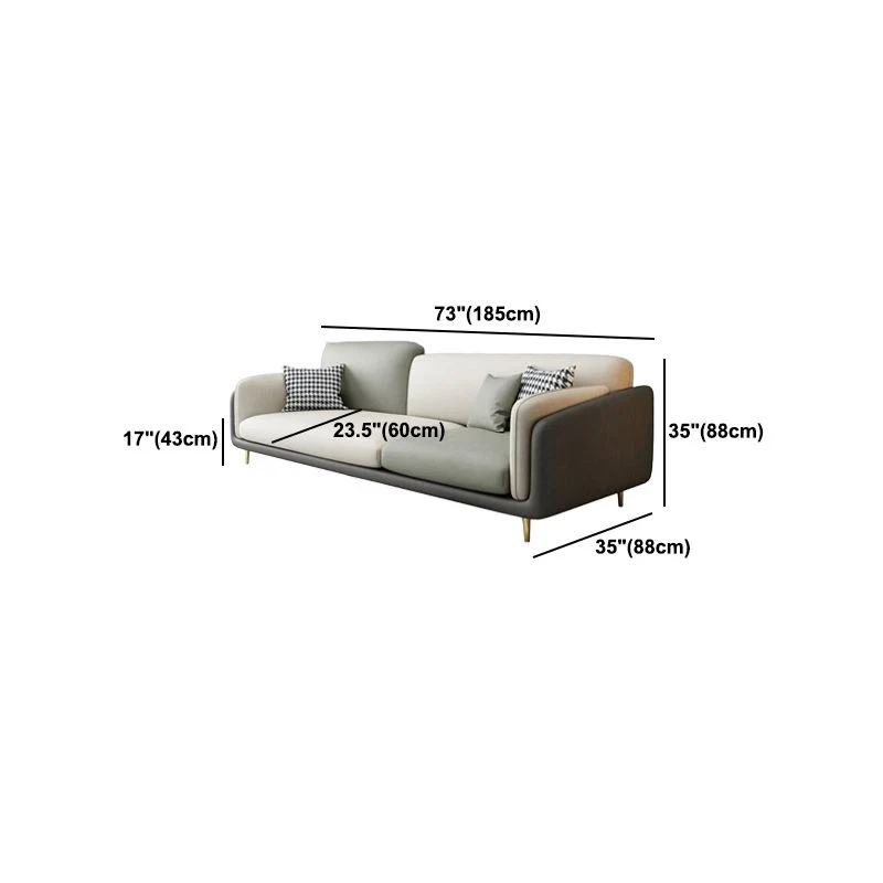 Contemporary Faux Leather Stain Resistant Gebruikelijk Settee Couch 2-persoons set 73l