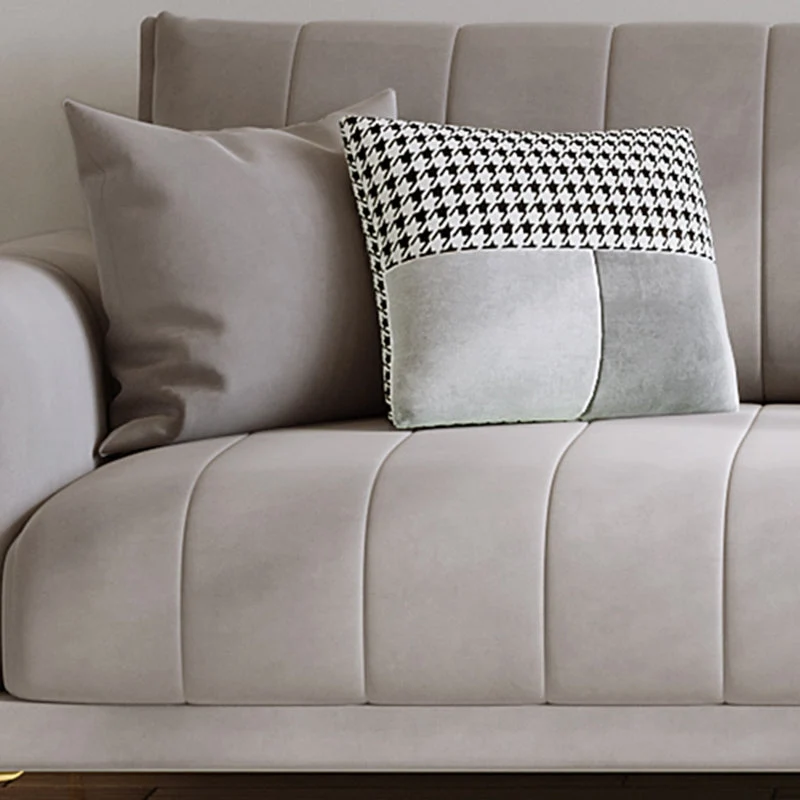 Contemporary Square Typisch Arm Settee Couch Pillows Grey 47l