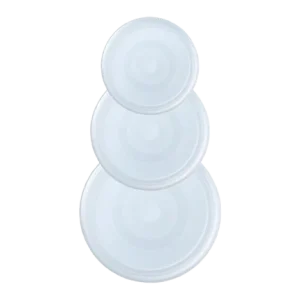 Geruite Cook&Freeze - Ronde reservedeksel - Set van 3 deksels verschillende maten