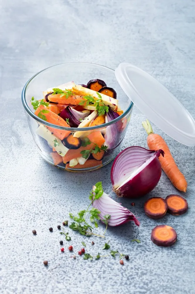 Geruite Cook&Freeze - Ronde reservedeksel - Set van 3 deksels verschillende maten