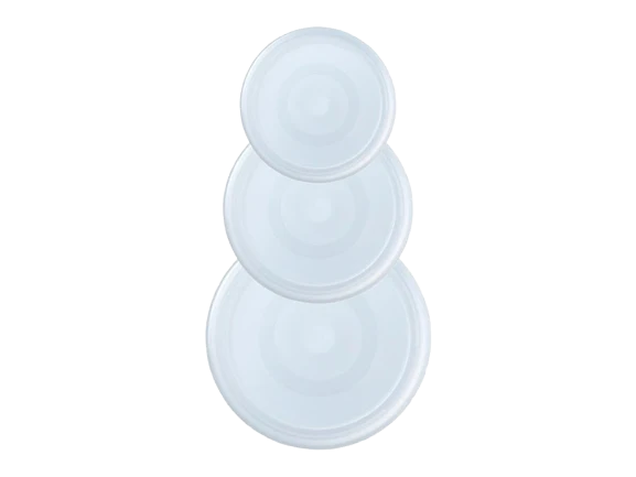Premium Katoenen Cook&Freeze - Ronde reservedeksel - Set van 3 deksels verschillende maten