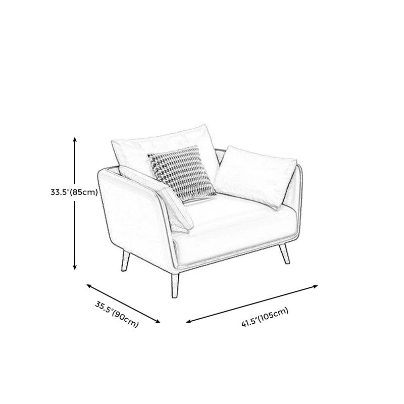 Stain Resistant Gebruikelijk Faux Leather Square Arm Settee Couch Pillows hotelkwaliteit 41l