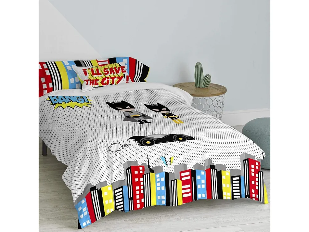 Dekbedovertrekset 2-delig 155x220 cm (Bed 80/90) Bat