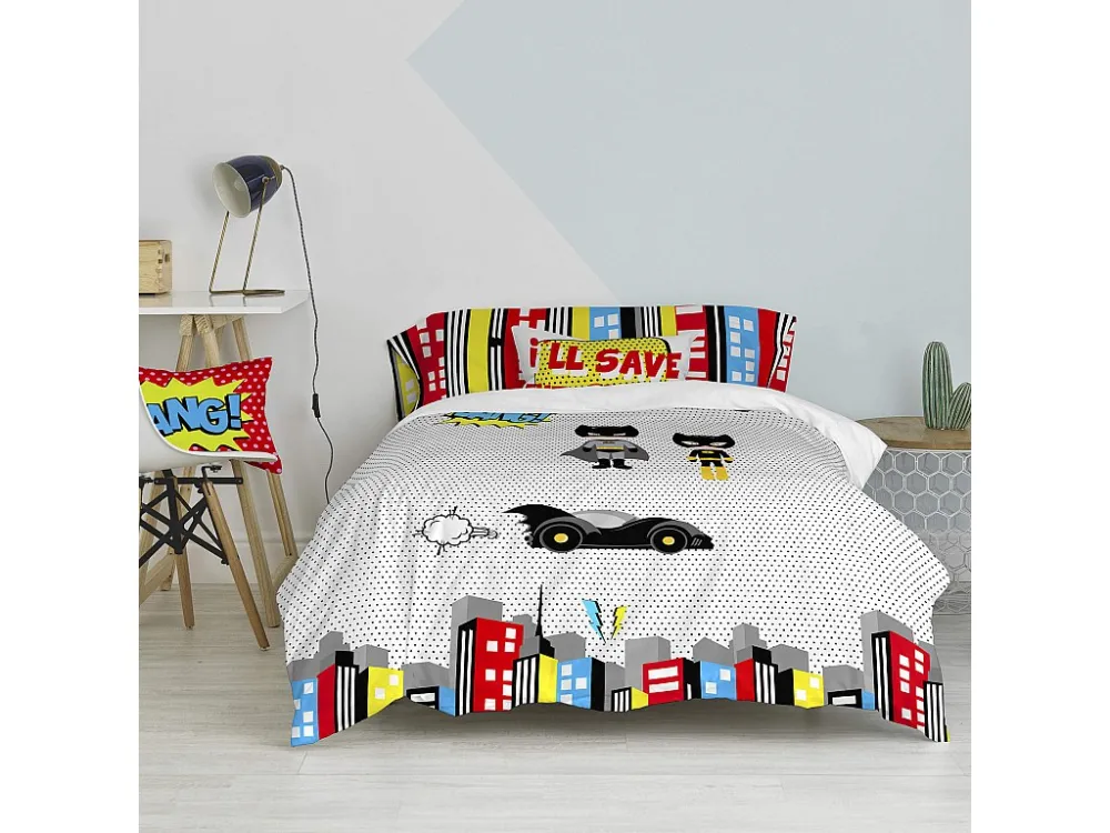 Dekbedovertrekset 2-delig 155x220 cm (Bed 80/90) Bat